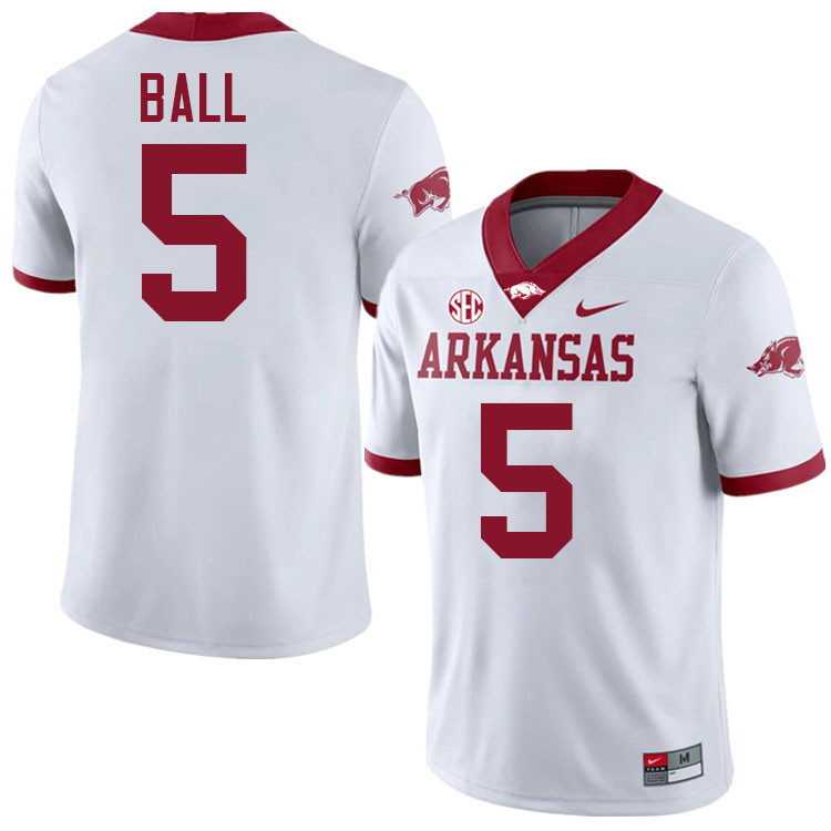 Cameron Ball Arkansas Jersey,Arkansas Razorbacks #5 Cameron Ball Jersey Youth College-White